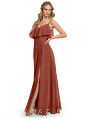 Azazie Jean Auburn A-Line Chiffon Convertible Dress auburn
