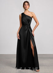 Eulalie {color} Luminous Satin Maxi Dress black