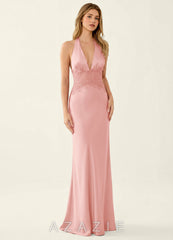 Prudentiana Haze Pink Satin Lace Summer Dress