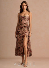 Aurra {color} Midi Dress sp_mauve_multi_#mm134318
