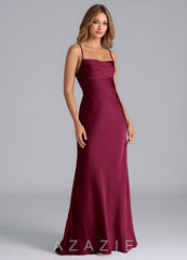 Azazie Seema Burgundy Mermaid Corset Stretch Satin Dress