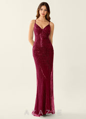 Magnolia Burgundy Sequins Mermaid Maxi Dress burgundy
