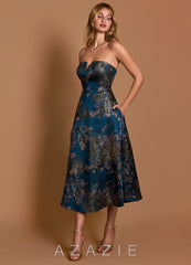 Marlie {color} Midi Dress sp_teal_floral_#tf134963