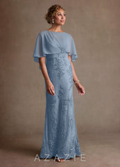 Azazie Amrita Dusty Blue Mermaid Lace Chiffon Dress dusty_blue