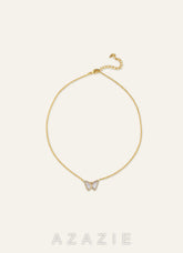 Moonstone Butterfly Pendant Necklace