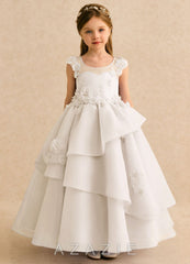 Azazie Mimie Ivory Ball-Gown Sweetheart Neckline Organza Dress ivory