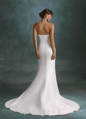 Azazie Vivianna Diamond White Mermaid Strapless Mikado Dress diamond_white