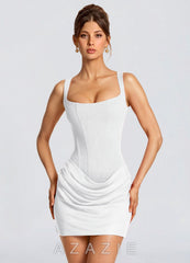 Hywel {color} Mini Dress white_#wt134112