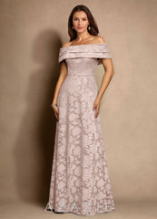 Azazie New Britain Blushing Pink A-Line Pleated Floral Burnout Dress