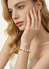 Organic Gold & Pearl Bracelet gold