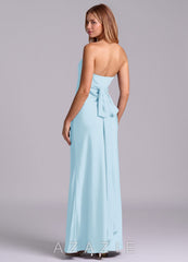 Azazie Ailanie Sky Blue Sheath Strapless Stretch Satin Dress sky_blue