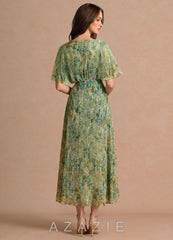 Fleurine {color} Maxi Dress sp_green_floral_#gf134901