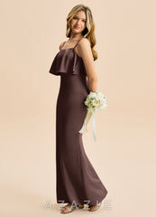 Azazie Galene Junior Ganache Mermaid Stretch Satin Dress