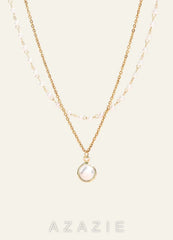 Charming And Chic Gold Double Pearl Necklace