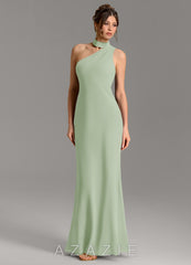Azazie Seona Dusty Sage Mermaid One Shoulder Chiffon Dress
