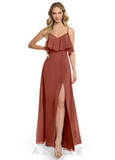 Azazie Jean Auburn A-Line Chiffon Convertible Dress
