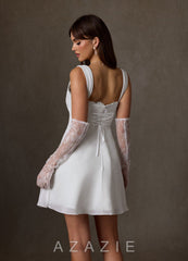 Azazie Scarlette Diamond White A-Line Sweetheart lace Chiffon Dress diamond_white