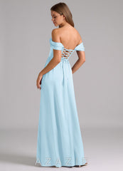 Azazie Hattie Sky Blue A-Line Corset Stretch Satin Dress sky_blue