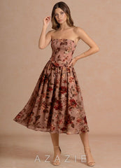 Rowena {color} Midi Dress sp_mauve_multi_#mm134342