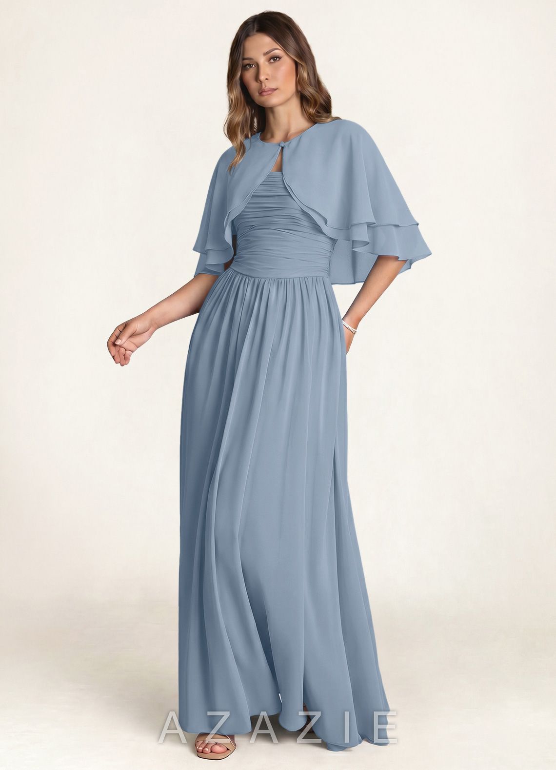 Azazie Matching Color Chiffon Double Layer Shawl