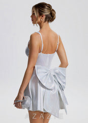 Indigo {color} Mini Dress white