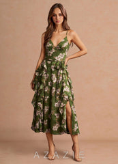 Megan {color} Midi Dress sp_green_floral_#gf134273