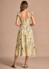 Denisse {color} Midi Dress sp_lemon_multi_#lm134321