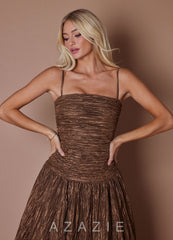 Mel {color} Maxi Dress sp_metallic_brown_#mb134234