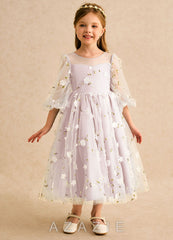 Azazie Elowen Blushing Pink A-Line Sweetheart Neckline Lace Dress blushing_pink