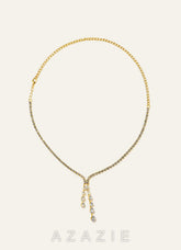 Y Drop Tennis Necklace
