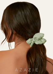 Matching Color Bridesmaid Stretch Satin Over Size Scrunchies 3Pack