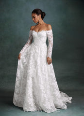 Azazie Skylar Diamond White A-Line Sweetheart Neckline Lace Dress diamond_white