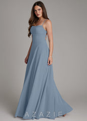 Azazie Irelia Dusty Blue A-Line Sweetheart Neckline Chiffon Dress dusty_blue