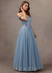 Ariella {color} Maxi Dress sp_powder_blue_shimmer_#ps134376