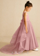 Azazie Pumpkin Dusty Rose A-Line Convertible Tulle Dress dusty_rose