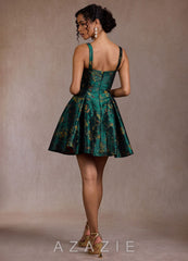 Briena {color} Mini Dress sp_deep_green_#dg134073