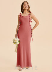 Azazie Trinity Junior Antique Rose Mermaid Pleated Chiffon Dress antique_rose