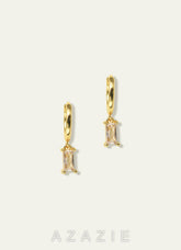 14K Gold Plated Birthstone Huggies