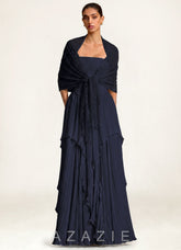 Azazie Floral Lace Tassel Shawl