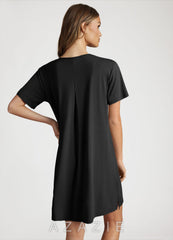 Bamboo Fiber T-Shirt Dress black
