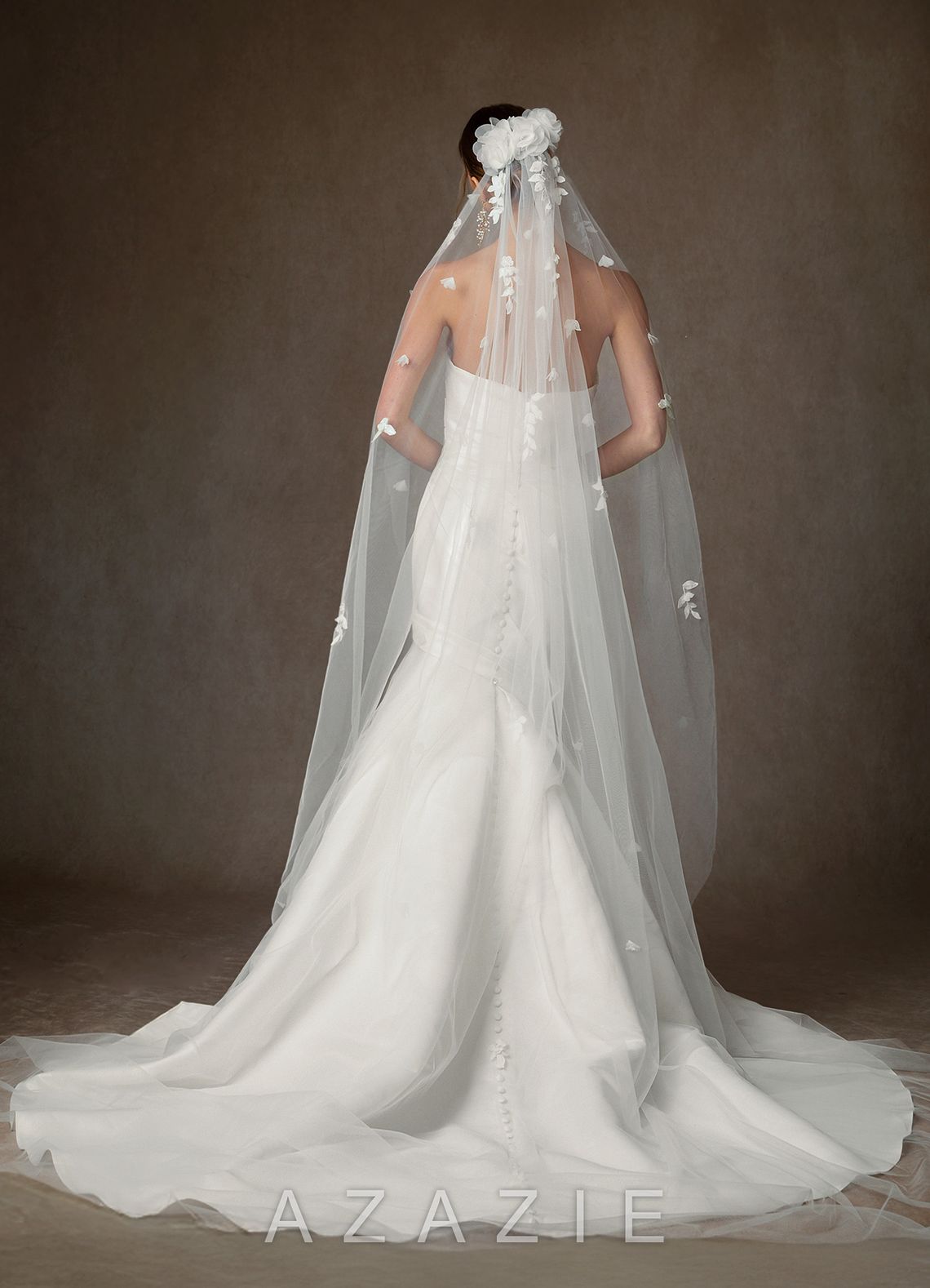 The Garden Tiers 3D Floral Chapel Veil