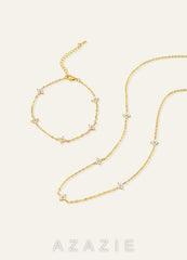 Crystal Flower Jewelry Set