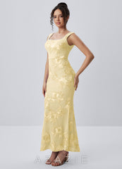 Juliette Lemon Sorbet Lace Beading Mermaid Dress