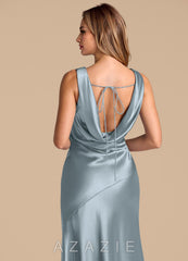 Azazie Rylina Dusty Blue Mermaid Metallic Satin Dress dusty_blue
