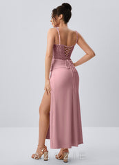 Ainrose Dusty Pink Beading Sequin Embroidery Midi Dress