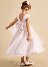 Azazie Chickadee Blushing Pink Ball-Gown Sweetheart Neckline Matte Satin Dress