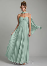 Azazie Tempest Agave Empire Corset Chiffon Convertible Dress