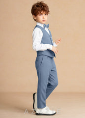 Finn Dusty Blue Boy Vest 3-Piece Suit