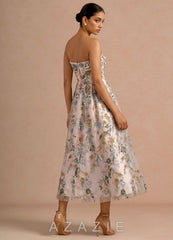 Evangeline {color} Midi Dress sp_blush_pink_multi_#bm134766