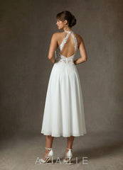 Azazie Sonia Diamond White A-Line Lace Dress diamond_white